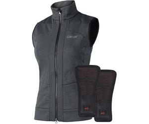 Lenz Heat Vest 2.0 Women Chaleco calefactable para mujer, negro-gris, tamaño XS