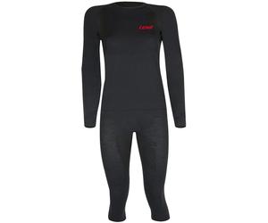 Lenz Merino 3/4 Conjunto de ropa interior funcional, negro, Talla XL/XXL