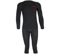 Lenz Merino 3/4 Conjunto de ropa interior funcional, negro, Talla XXL/XXXL