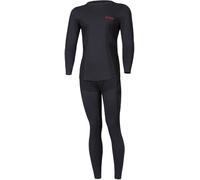 Lenz Merino Conjunto de ropa interior funcional, negro, Talla XXL/XXXL