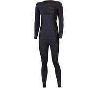Lenz Merino Conjunto de ropa interior funcional para damas, negro, Talla M/L