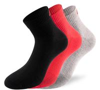 Lenz Performance Quarter Tech Calcetines, negro/rojo/blanco, Talla 43-46