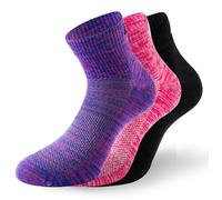 Lenz Performance Quarter Tech Calcetines, violeta/rosa/negro, Talla 35-38