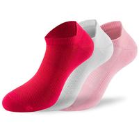Lenz Performance Sneaker Tech Calcetines, blanco/rosa/rojo, Talla 39-42