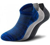 Lenz Performance Sneaker Tech Calcetines, negro/gris/azul, Talla 39-42