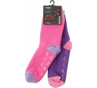 Lenz Rubber Print Calcetines para niños - Pack de 2, rosa-lila, tamaño 19 20 21 22