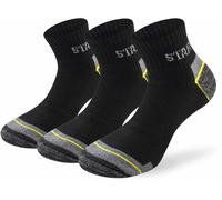 Lenz Staff Worker Basic Quarter Calcetines - Pack de 3, tamaño 43 44 45 46 para Hombres