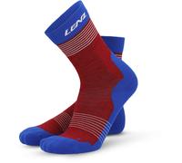 Lenz Think About Merino Nordic 2.0 Calcetines, rojo/azul, Talla 42-44