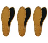 Lenzen 3 Pares de Plantillas de Cuero con Carbón Activo I Insertos de Piel para Zapatos y Botas I Suelas Interiores I Hombre y Mujer (40)