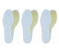 Lenzen 3 Pares de Plantillas de Rizo de Algodón I Usar sin Calcetínes I Suelas Lavables à Mano I Carbón Activo, Antiolor (39)