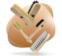 Lenzen Cepillo Zapatos I Kit Limpieza Zapatos I Limpia Zapatos I Cepillo para Ante I Fabricado en Europa I 5 Partes: 2 Cepillos de Pulido, 2 Cepillos de Crisol y 1 Cepillo de Limpieza