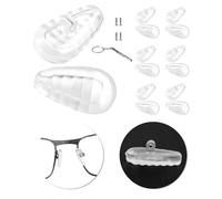 LenzProse 6 pares de almohadillas de nariz de repuesto para gafas y gafas de sol Oakley, protectores de nariz de silicona transparente antideslizantes vienen con tornillos y destornilladores