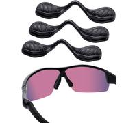 LenzReborn 3 pares de almohadillas de nariz de repuesto para Oakley Radar Path/Radar EV Path/RadarLock Path/Radar Pace/RadarLock Edge/RadarLock XL/Radar Pitch/Radar Range - Negro, Negro, Talla única