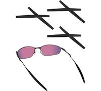 LenzReborn 3 pares de almohadillas de repuesto para Oakley Whisker/A Wire/C Wire 1.0/WireTap/Big Square Wire/Warden/Square Whisker/Square Wire 2.0/Eyeglass - Negro