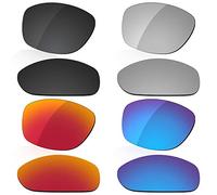 LenzReborn Lente polarizada de repuesto para gafas de sol Arnette Hot Shot AN4182, más opciones, Negro oscuro + gris plateado + rojo fuego + azul hielo, Taille unique