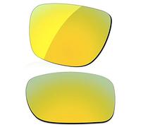 LenzReborn Lente polarizada de repuesto para gafas de sol Oakley Fuel Cell OO9096, más opciones, Amarillo dorado - Espejo polarizado, Talla única