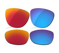 LenzReborn Lentes polarizados de repuesto para gafas de sol Oakley Frogskins OO9013, más opciones, Rojo fuego + azul hielo., Taille unique