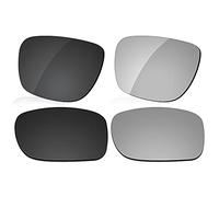 LenzReborn Lentes polarizados de repuesto para gafas de sol Oakley Mainlink XL OO9264, más opciones, Dark Black + Silver Grey, Taille unique