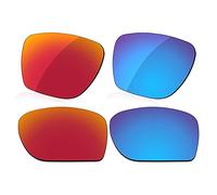 LenzReborn Lentes polarizados de repuesto para gafas de sol Oakley Sylas OO9448, más opciones, Rojo fuego + azul hielo., Taille unique