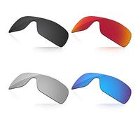 LenzReborn Reemplazo de lente polarizada para Oakley Antix Sunglass - Más opciones, Negro oscuro + gris plateado + rojo fuego + azul hielo, Talla única