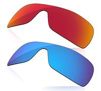 LenzReborn Reemplazo de lente polarizada para Oakley Antix Sunglass - Más opciones, (Rojo fuego+azul hielo), Talla única