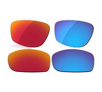 LenzReborn Reemplazo de lente polarizada para Oakley Fives Squared Sunglass - Más opciones, (Rojo fuego+azul hielo), Talla única