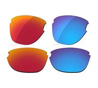 LenzReborn Reemplazo de lente polarizada para Oakley Frogskins Lite OO9374 Sunglass - Más opciones, (Rojo fuego+azul hielo), Talla única