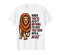 Leo Birthday Beast Lion of Judah Jungle King Men Boy Dad Hijo Camiseta gráfica económica, Hombre, Blanco, L