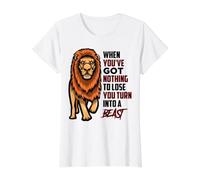 Leo Birthday Beast Lion of Judah Jungle King Men Boy Dad Hijo Camiseta gráfica económica, Mujer, Blanco, XS