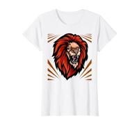 Leo Birthday Beast Lion of Judah Jungle King Men Boy Dad Hijo Camiseta gráfica económica, Mujer, Blanco, XL