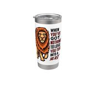Leo Birthday Beast Lion Of Judah Jungle King Men Boy Dad Hijo Vaso térmico de acero inoxidable de doble pared