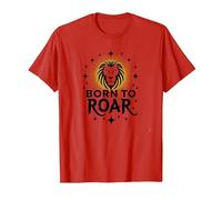 Leo Birthday Born to Roar - Regalo del Zodiaco para Mujer Camiseta, Hombre, Rojo, XXL