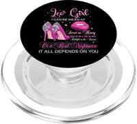 Leo Chica Cumpleaños Tacones Altos Labios Goteando Mariposa PopSockets PopGrip para MagSafe