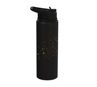 Leo Constelación Zodiaco Horóscopo Estrellas Leo Stainless Steel Insulated Water Bottle