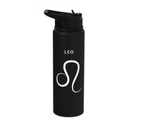 Leo El León - Signo del Zodíaco Minimalista Stainless Steel Insulated Water Bottle
