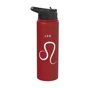 Leo El León - Signo del Zodíaco Minimalista Stainless Steel Insulated Water Bottle