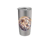 Leo el León Zodiaco Astrología Estrella Signo Solar Vaso térmico de acero inoxidable de doble pared