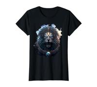 Leo épico el Signo Zodiacal de la Fuerza Camiseta gráfica económica, Mujer, Negro, L