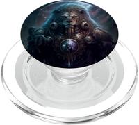 Leo épico el Signo Zodiacal de la Fuerza PopSockets PopGrip para MagSafe