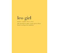leo girl, gelbes Notizbuch mit Sternzeichen Löwe und Beschreibung, stylisch minimalistisch Astrologie, A5 Format mit 100 linierten Seiten: Notebook, ... Astrology (Zodiac Girl Notebooks)