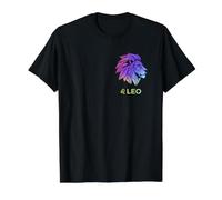 Leo León Signo Zodiacal geométrico Cumpleaños Camiseta gráfica económica