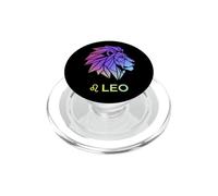 Leo León Signo Zodiacal geométrico Cumpleaños PopSockets PopGrip para MagSafe