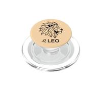 Leo León Signo Zodiacal geométrico Cumpleaños PopSockets PopGrip para MagSafe