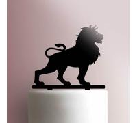 Leo - Letrero de león del zodiaco acrílico para tartas, 20,3 cm de ancho/amarillo