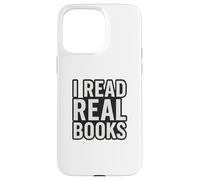 Leo Libros Reales - Texto Solo en Blanco y Negro Carcasa para iPhone 15 Pro MAX