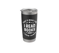 Leo libros y sé cosas Vaso térmico de acero inoxidable de doble pared