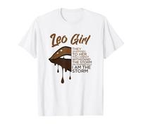 Leo Muchacha Signo del Zodiaco Horóscopo Astrología Camiseta gráfica económica, Hombre, Blanco, L