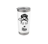 Leo Muchacha Signo Del Zodiaco Horóscopo Astrología Vaso térmico de acero inoxidable de doble pared