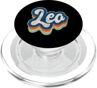 Leo Nombre Niño Estilo Vintage 70s 80s Personalizado PopSockets PopGrip para MagSafe