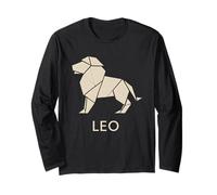 Leo Origami Zodiac Gráfico Manga Larga